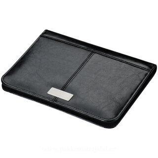 CrisMa bonded leather A5 writing case with metal plate, black 2. picture